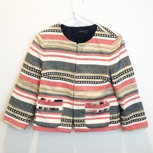 The limited striped tweed blazer NWOT